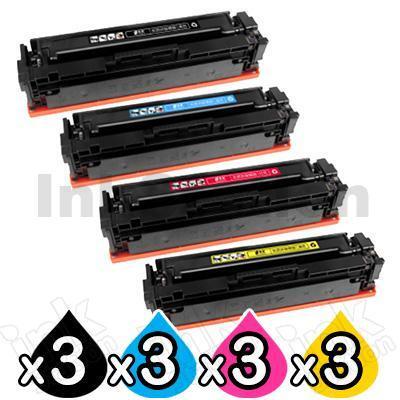 3 Sets of 4-Pack Compatible Canon CART-046H High Yield Toner Combo [3BK+3C+3M+3Y]