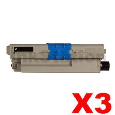 3 x OKI C332DN / MC363DN Compatible Black Toner Cartridge (46508720) - 3,500 pages