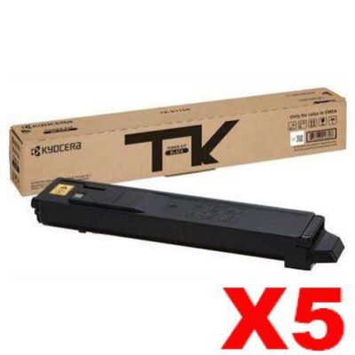 5 x Genuine Kyocera TK-8119K Black Toner ECOSYS M8130CIDN, M8124CIDN - 12,000 pages