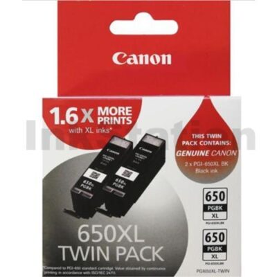 Canon PGI-650XLBK Twin Pack Genuine Black High Yield Inkjet Cartridge [2BK]