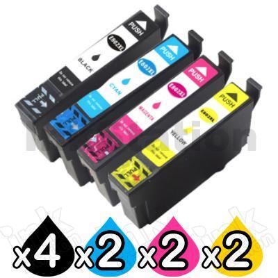 10 Pack Epson 802XL (C13T356192-C13T356492) Compatible High Yield Inkjet Cartridge Combo Pack [4BK,2C,2M,2Y]