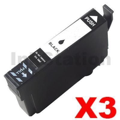 3 x Epson 702XL (C13T345192) Compatible Black High Yield Inkjet Cartridge