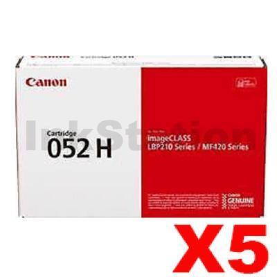 5 x Canon CART-052H High Yield Black Genuine Toner Cartridge - 9,200 pages