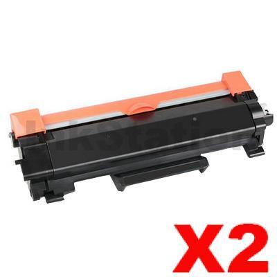 2 x Brother TN-2450 High Yield Compatible Toner Cartridge - 3,000 pages