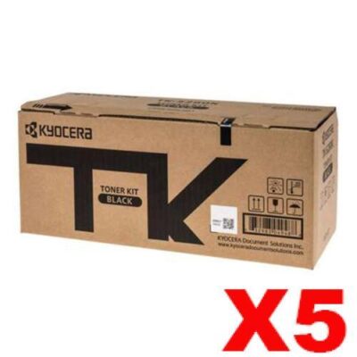 5 x Genuine Kyocera TK-5294K Black Toner Cartridge Ecosys P7240CDN - 17,000 pages