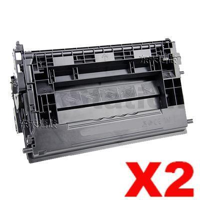 2 x HP 37A CF237A Compatible Black Toner Cartridge - 11,000 Pages