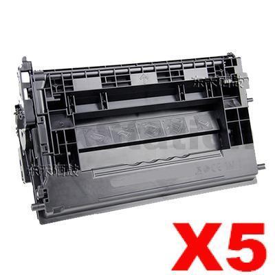 5 x HP 37A CF237A Compatible Black Toner Cartridge - 11,000 Pages