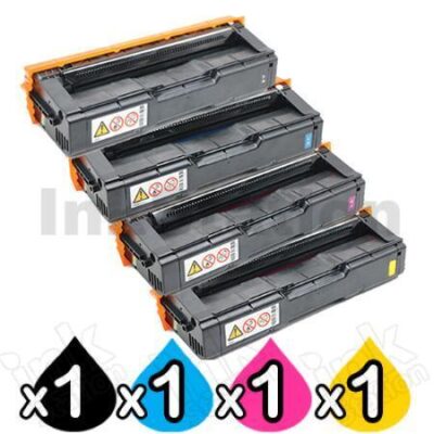 4 Pack Ricoh SPC250DN / SPC250SF (407547-407550) Compatible Toner Combo [BK+C+M+Y]