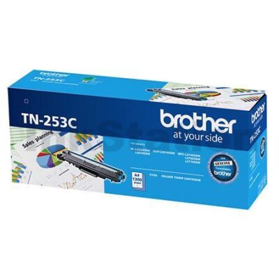 Brother TN-253C Genuine Cyan Toner Cartridge - 1,300 pages