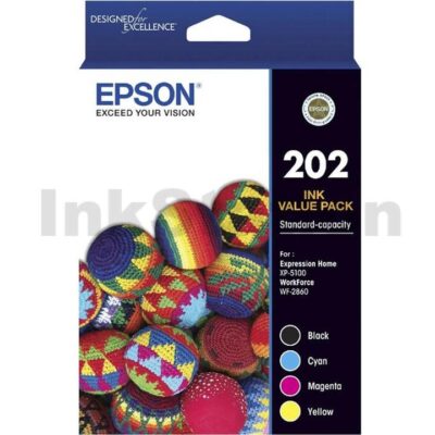 Epson 202 (C13T02N692) Value Pack Genuine Ink Cartridge [1BK,1C,1M,1Y]