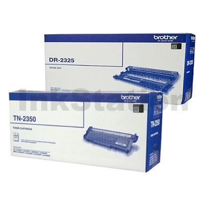 Brother Genuine TN-2350 Toner Cartridge + Genuine DR-2325 Drum Unit Combo