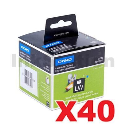 40 x Dymo SD99015 / S0722440 Genuine Multi Purpose Label Roll 54mm x 70mm - 320 labels per roll