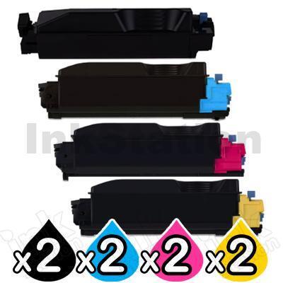 2 Sets of 4-Pack Non-Genuine alternative for TK-5274 Toner Cartridge Combo suitable for Kyocera Ecosys P6230CDN, M6230CIDN, M6630CIDN [2BK,2C,2M,2Y]