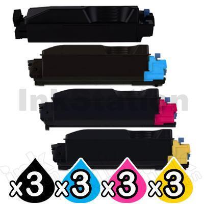 3 Sets of 4-Pack Non-Genuine alternative for TK-5274 Toner Cartridge Combo suitable for Kyocera Ecosys P6230CDN, M6230CIDN, M6630CIDN [3BK,3C,3M,3Y]