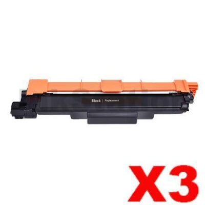 3 x Brother TN-253BK Compatible Black Toner Cartridge - 2,500 pages