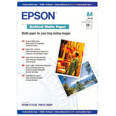 Epson S041342 Genuine Archival Matte Paper 189gsm A4 - 50 sheets