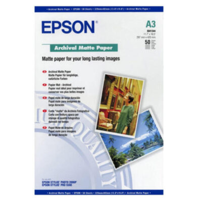 Epson S041344 Genuine Archival Matte Paper 189gsm A3 - 50 sheets