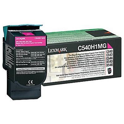 Lexmark (C540H1MG) Genuine C540 / C543 / C544 / C546 / X543 / X544 / X546 Magenta HY Toner Cartridge - 2,000 pages