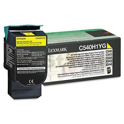 Lexmark (C540H1YG) Genuine C540 / C543 / C544 / C546 / X543 / X544 / X546 Yellow HY Toner Cartridge - 2,000 pages
