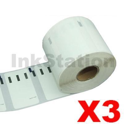 3 x Dymo SD11354 / S0722540 Compatible Multi Purpose Label Roll 57mm x 32mm - 1,000 labels per roll