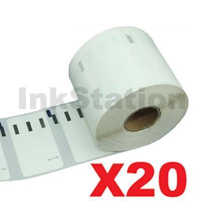 20 x Dymo SD11354 / S0722540 Compatible Multi Purpose Label Roll 57mm x 32mm - 1,000 labels per roll