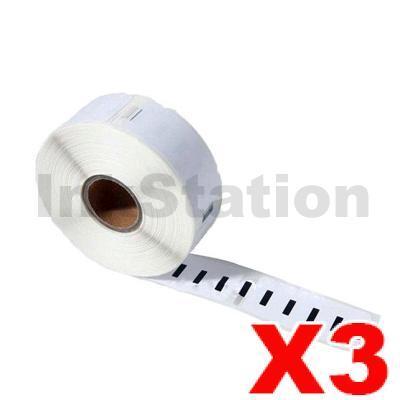 3 x Dymo SD11352 / S0722520 Compatible White Label Roll 25mm x 54mm - 500 labels per roll