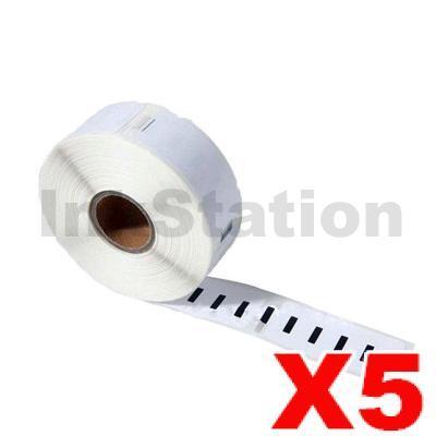 5 x Dymo SD11352 / S0722520 Compatible White Label Roll 25mm x 54mm - 500 labels per roll