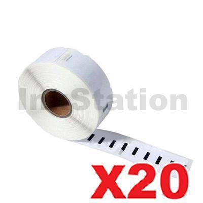20 x Dymo SD11352 / S0722520 Compatible White Label Roll 25mm x 54mm - 500 labels per roll