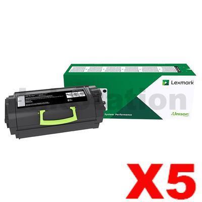 5 x Lexmark B2442 MB2442 Genuine High Yield Toner Cartridge B246H00 - 6,000 pages