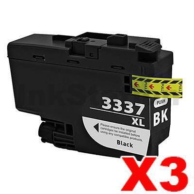 3 x Brother LC-3337BK Compatible High Yield Black Ink Cartridge - 3,000 pages