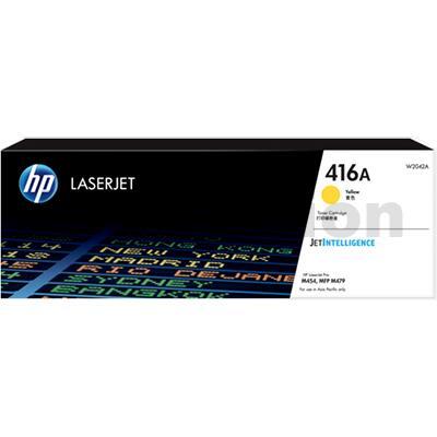 HP 416A W2042A Genuine Yellow Toner Cartridge - 2,100 pages