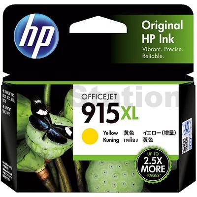 HP 915XL Genuine Yellow High Yield Inkjet Cartridge 3YM21AA - 825 pages