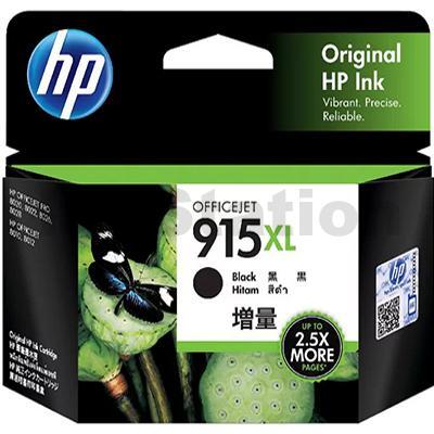 HP 915XL Genuine Black High Yield Inkjet Cartridge 3YM22AA - 825 pages