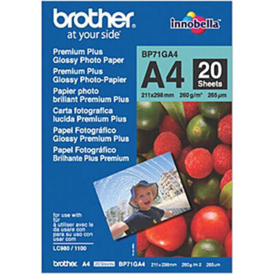 Brother BP71GA4 Genuine Glossy Paper 260gsm A4 - 20 sheets