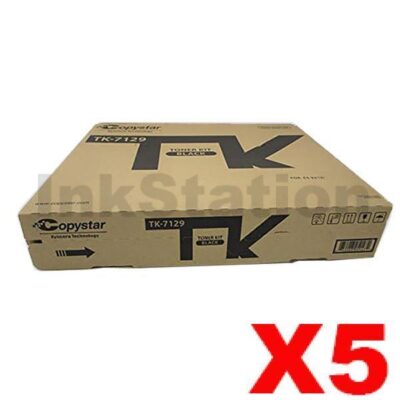 5 x Genuine Kyocera TK-7129 Toner Cartridge TASKalfa 3212i - 20,000 pages