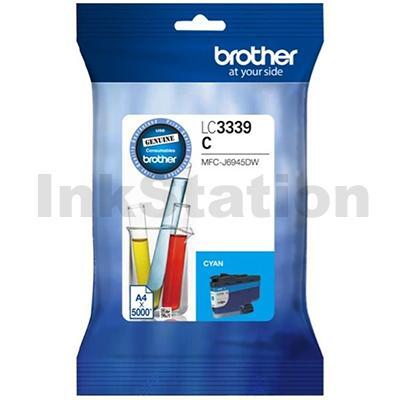 Brother LC-3339XLC Genuine High Yield Cyan Ink Cartridge - 5,000 pages