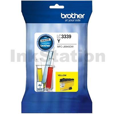 Brother LC-3339XLY Genuine High Yield Yellow Ink Cartridge - 5,000 pages