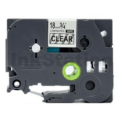 Brother TZe-141 Compatible 18mm Black Text on Clear Laminated Tape - 8 meters