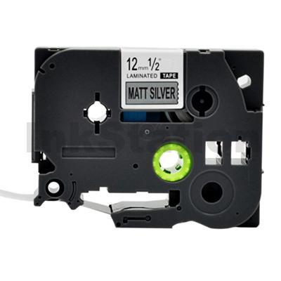 Brother TZe-M931 Compatible 12mm Black Text on Matt Silver Laminated Tape - 8 metres