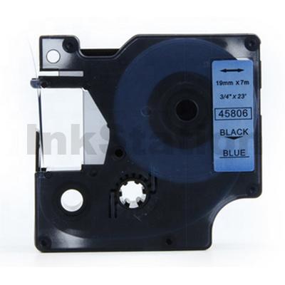 Dymo SD45806 / S0720860 Compatible 19mm Black Text on Blue Label Cassette - 7 meters