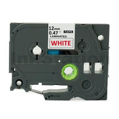 Brother TZe-232 Compatible 12mm Red Text on White Laminated Tape - 8 meters