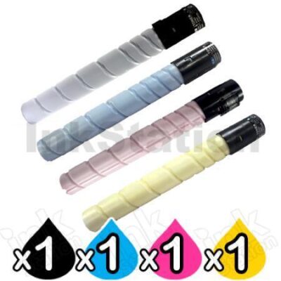 4 Pack Konica Minolta BIZHUB C220 / C280 TN-216 Compatible Toner Cartridges A11G191 - A11G491 [1BK,1C,1M,1Y]