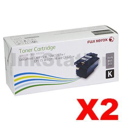 2 x Genuine Fuji Xerox Docuprint CM115 CP115 CP116 CM225 CP225 Black High Yield Toner Cartridge (CT202264) - 2,000 pages