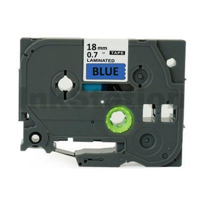 Brother TZe-541 Compatible 18mm Black Text on Blue Laminated Tape - 8 meters