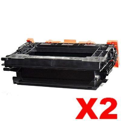 2 x HP 37X CF237X Compatible Black High Yield Toner Cartridge - 25,000 Pages