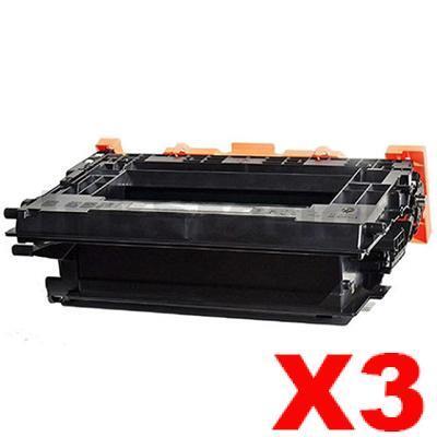 3 x HP 37X CF237X Compatible Black High Yield Toner Cartridge - 25,000 Pages