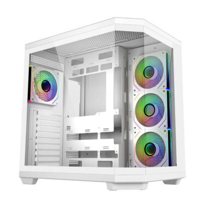 FSP U580-WA ATX Gaming Case. White, 7 x 120mm ARGB Fans included