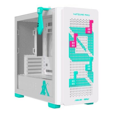 ASUS A23 Hatsune Miku Edition Micro-ATX Tower Case. White