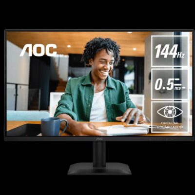 AOC 27E40L 27" FHD 144Hz Circular Polarized Monitor. HDMI 1.4 x 1, DisplayPort 1.2 x 1