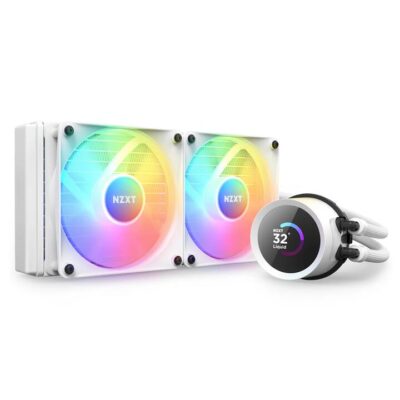 NZXT Kraken Elite 240 RGB - 240mm AIO liquid cooler w/ Display, RGB Controller and RGB Fans (White)